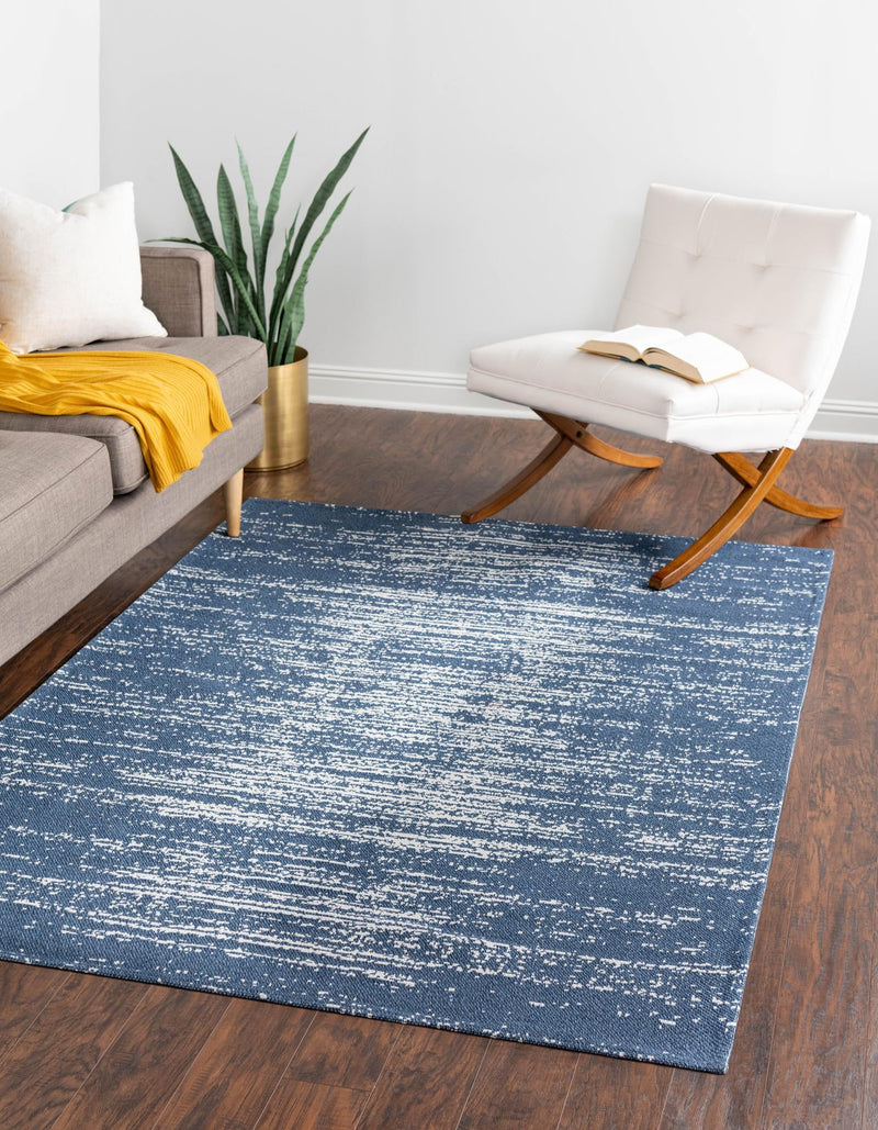 Savannah Elegance Collection Area Rug -  Cumberland Rectangle Navy Blue  lifestyle 3
