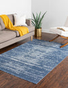 Savannah Elegance Collection Area Rug -  Cumberland Rectangle Navy Blue  lifestyle 5