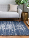 Savannah Elegance Collection Area Rug -  Cumberland Rectangle Navy Blue  lifestyle 7