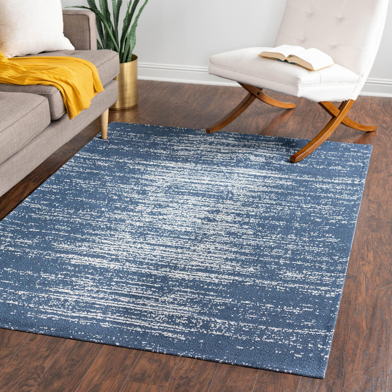 Savannah Elegance Collection Area Rug -  Cumberland Rectangle Navy Blue  lifestyle 26