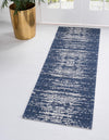 Savannah Elegance Collection Area Rug -  Cumberland Runner Navy Blue  lifestyle 42