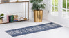 Savannah Elegance Collection Area Rug -  Cumberland Runner Navy Blue  lifestyle 45