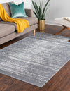 Savannah Elegance Collection Area Rug -  Cumberland Rectangle Dark Gray  lifestyle 6