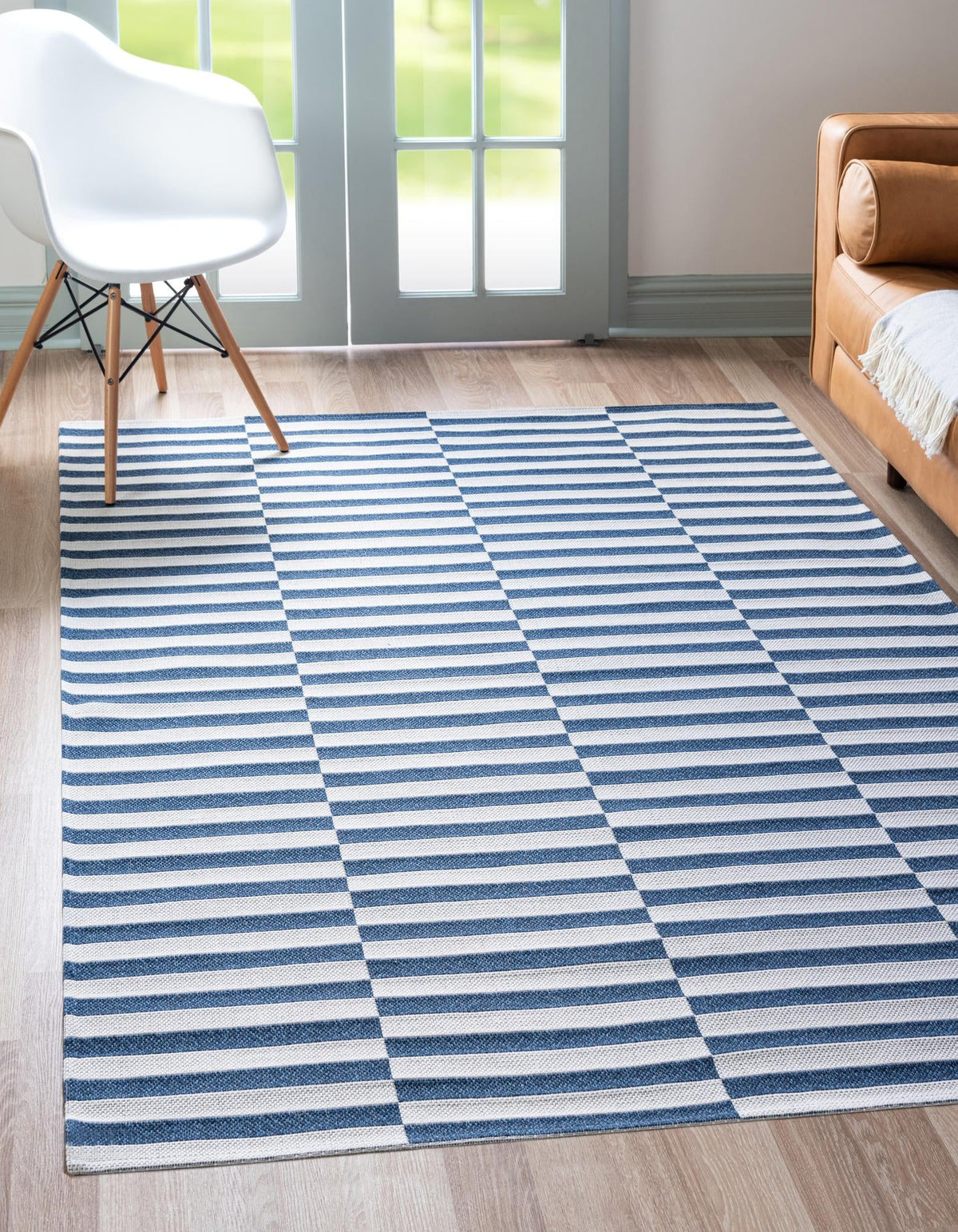 Savannah Elegance Collection Area Rug -  Jekyll Rectangle Navy Blue  lifestyle 6