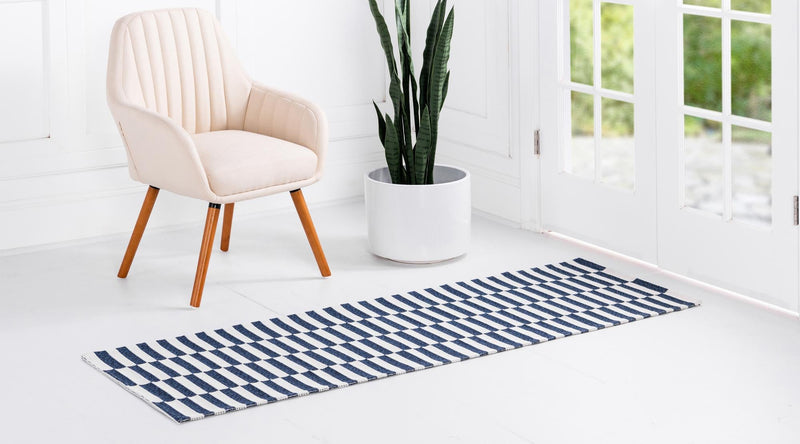 Savannah Elegance Collection Area Rug -  Jekyll Runner Navy Blue  lifestyle 56