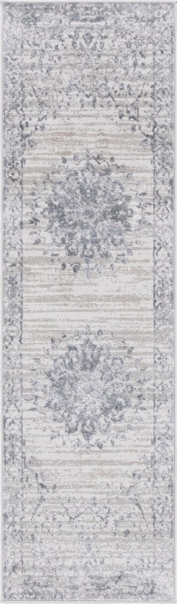 Derbyshire Elegance Collection Area Rug - Buxton Runner Gray  lifestyle 12