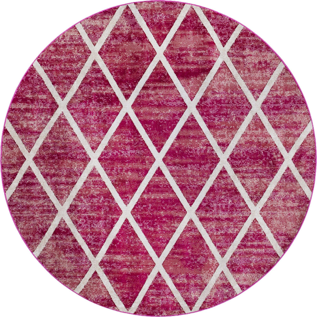 Celestial Luminescence Collection Area Rug - Aurora Round Magenta  lifestyle 59