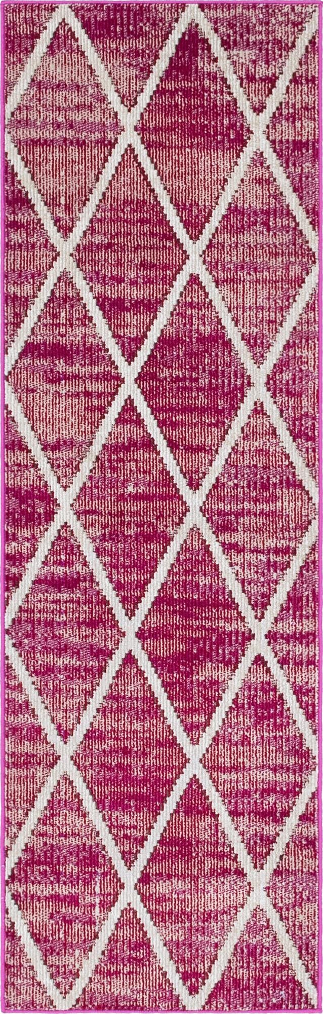 Celestial Luminescence Collection Area Rug - Aurora Runner Magenta  lifestyle 60