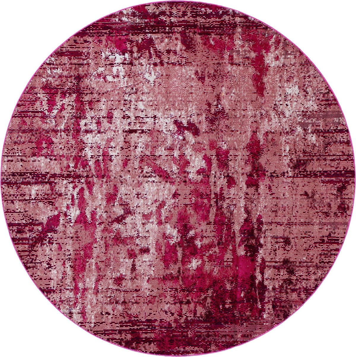 Celestial Luminescence Collection Area Rug -  Nebula Round Red  lifestyle 33