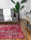 Celestial Luminescence Collection Area Rug -  Nebula Rectangle Red  lifestyle 5