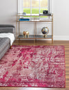 Celestial Luminescence Collection Area Rug -  Nebula Rectangle Red  lifestyle 10