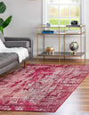 Celestial Luminescence Collection Area Rug -  Nebula Rectangle Red  lifestyle 15