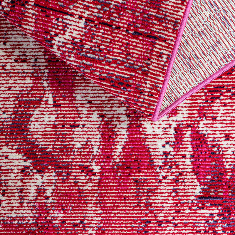 Celestial Luminescence Collection Area Rug -  Nebula Rectangle Red  lifestyle 26