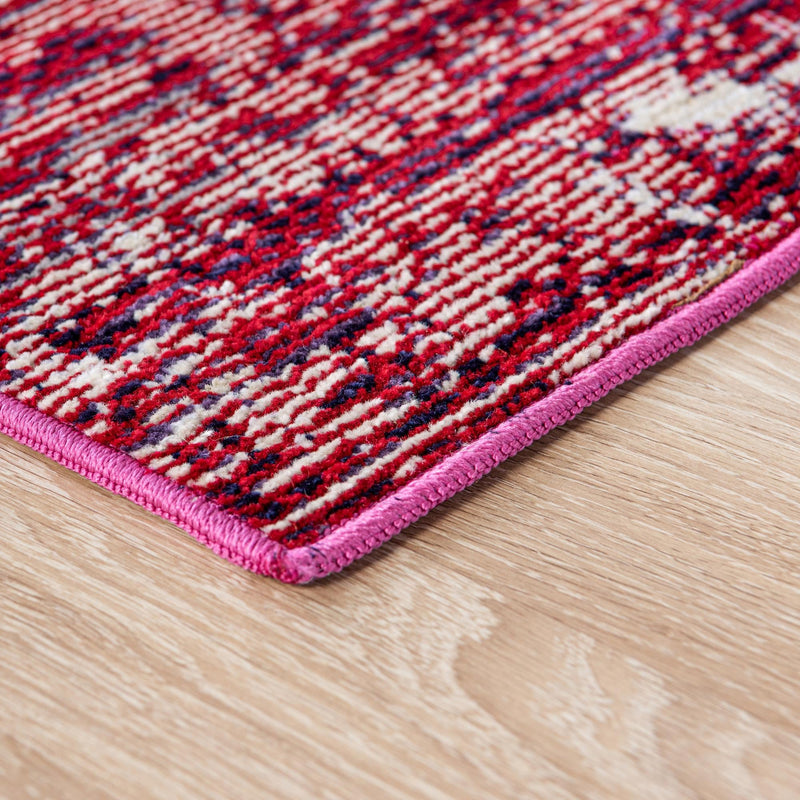 Celestial Luminescence Collection Area Rug -  Nebula Rectangle Red  lifestyle 29