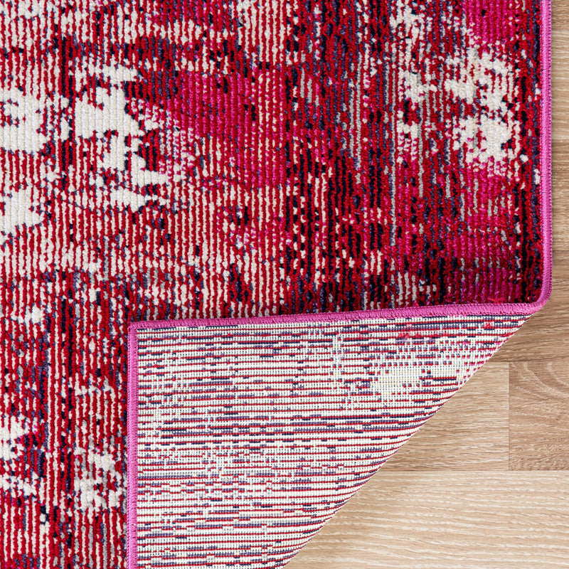 Celestial Luminescence Collection Area Rug -  Nebula Rectangle Red  lifestyle 32
