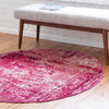 Celestial Luminescence Collection Area Rug -  Nebula Round Red  lifestyle 48