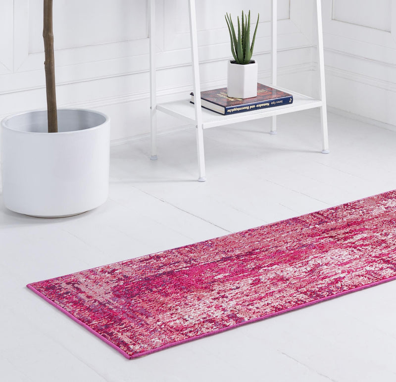 Celestial Luminescence Collection Area Rug -  Nebula Runner Red  lifestyle 60