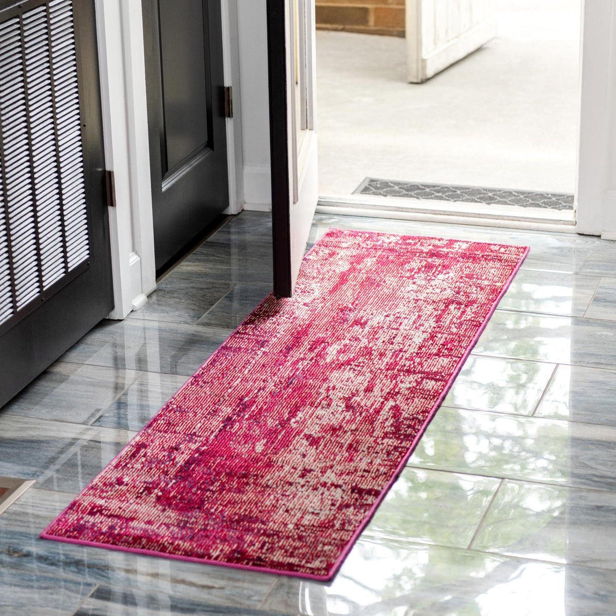 Celestial Luminescence Collection Area Rug -  Nebula Runner Red  lifestyle 105