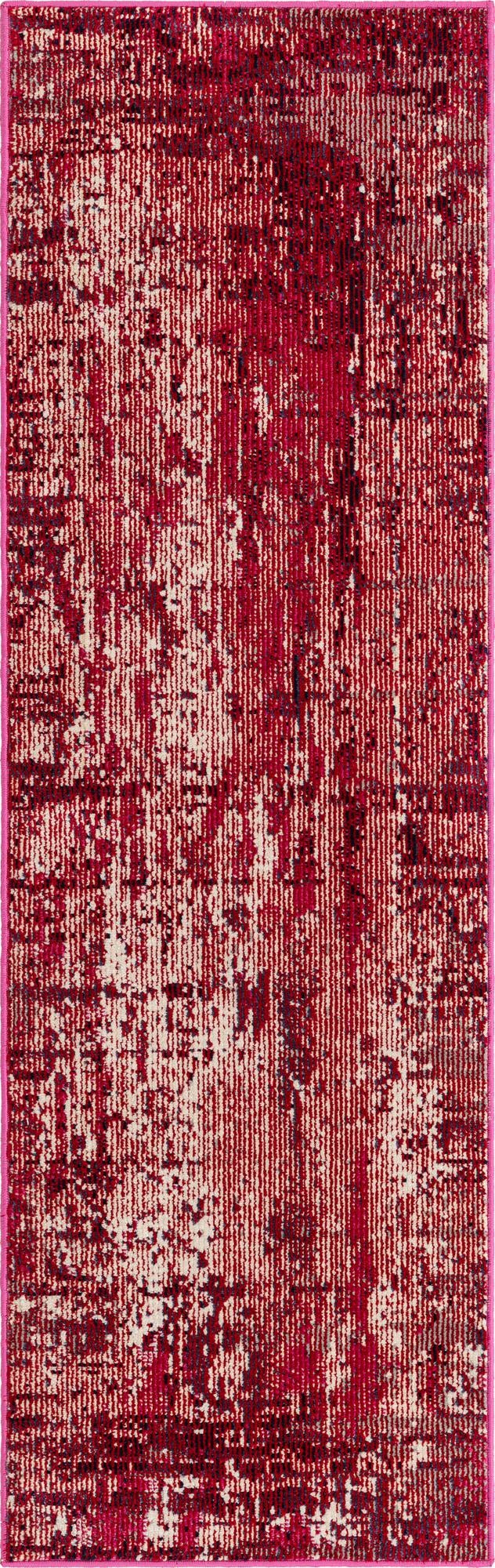 Celestial Luminescence Collection Area Rug -  Nebula Runner Red  lifestyle 34