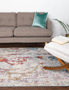 Celestial Luminescence Collection Area Rug -  Nebula Rectangle Gray  lifestyle 6
