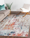 Celestial Luminescence Collection Area Rug -  Nebula Rectangle Gray  lifestyle 11