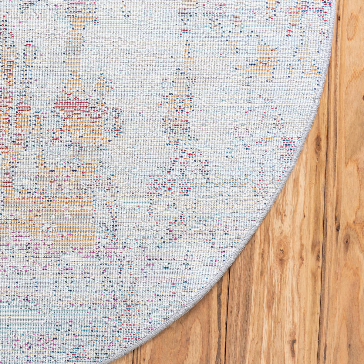 Celestial Luminescence Collection Area Rug -  Nebula Round Gray  lifestyle 101