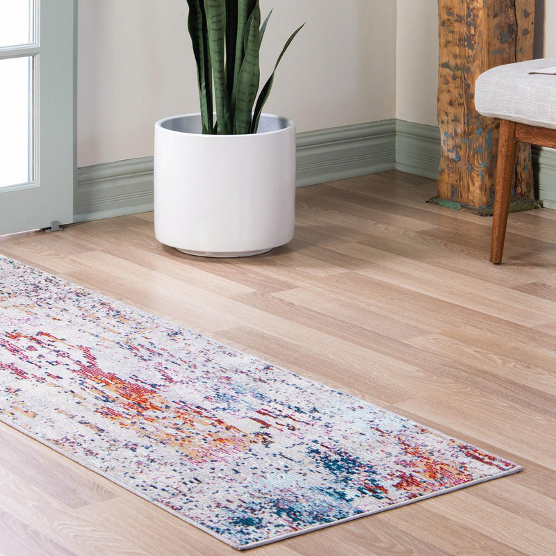 Celestial Luminescence Collection Area Rug -  Nebula Runner Gray  lifestyle 62