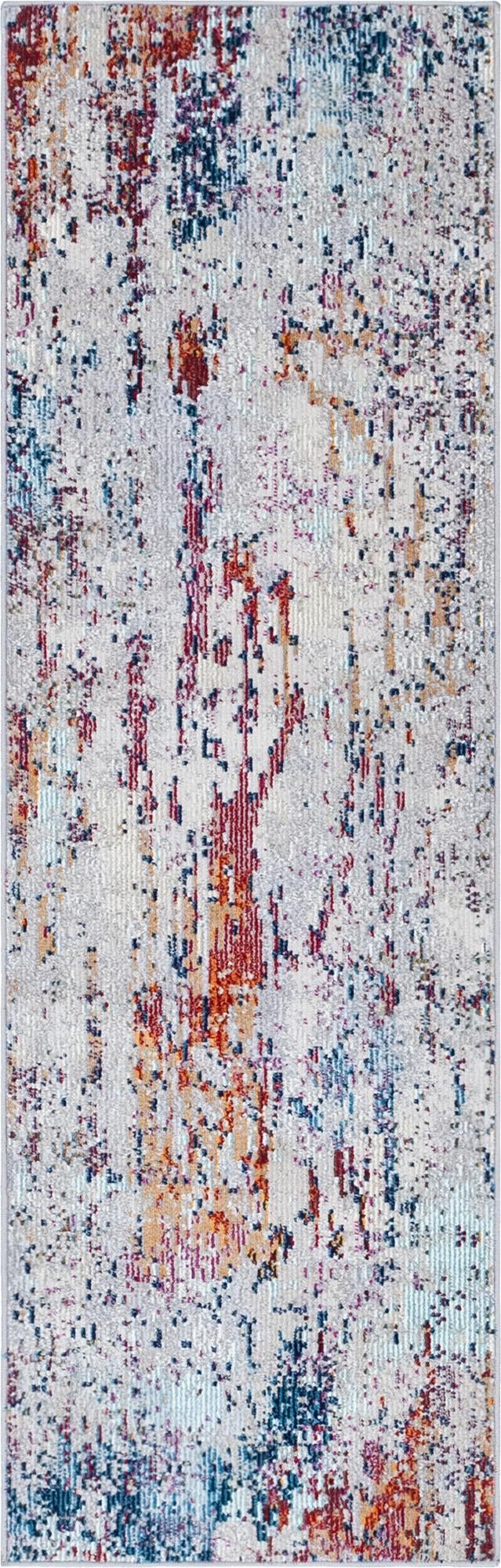Celestial Luminescence Collection Area Rug -  Nebula Runner Gray  lifestyle 36