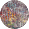 Celestial Luminescence Collection Area Rug -  Nebula Round Multi  lifestyle 5