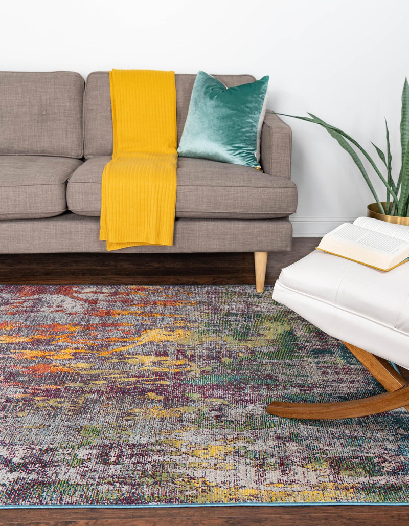 Celestial Luminescence Collection Area Rug -  Nebula Rectangle Multi  lifestyle 7