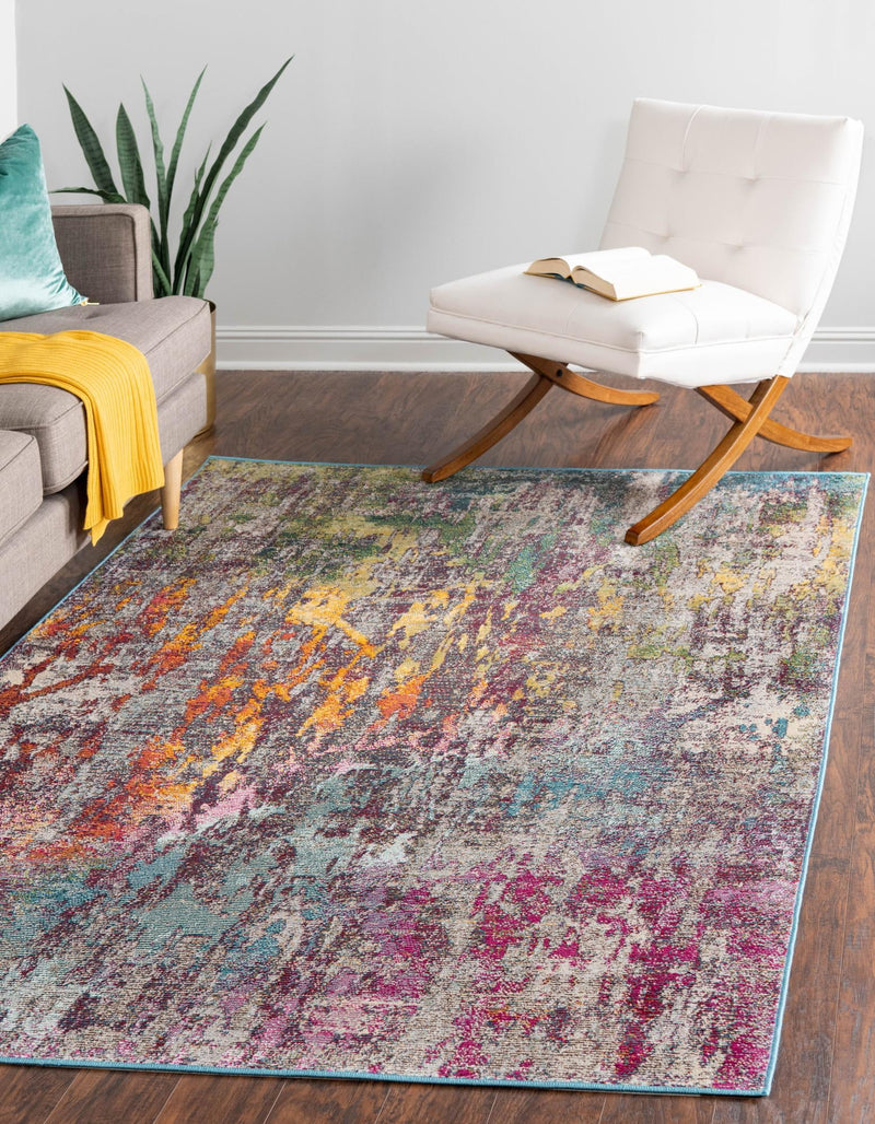 Celestial Luminescence Collection Area Rug -  Nebula Rectangle Multi  lifestyle 12