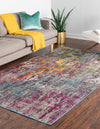 Celestial Luminescence Collection Area Rug -  Nebula Rectangle Multi  lifestyle 17