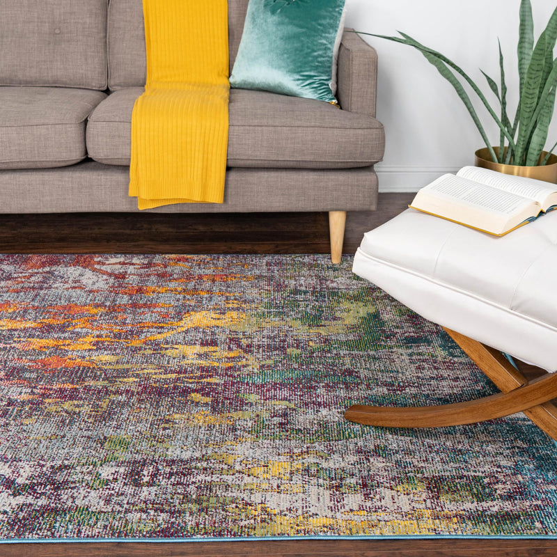 Celestial Luminescence Collection Area Rug -  Nebula Rectangle Multi  lifestyle 34