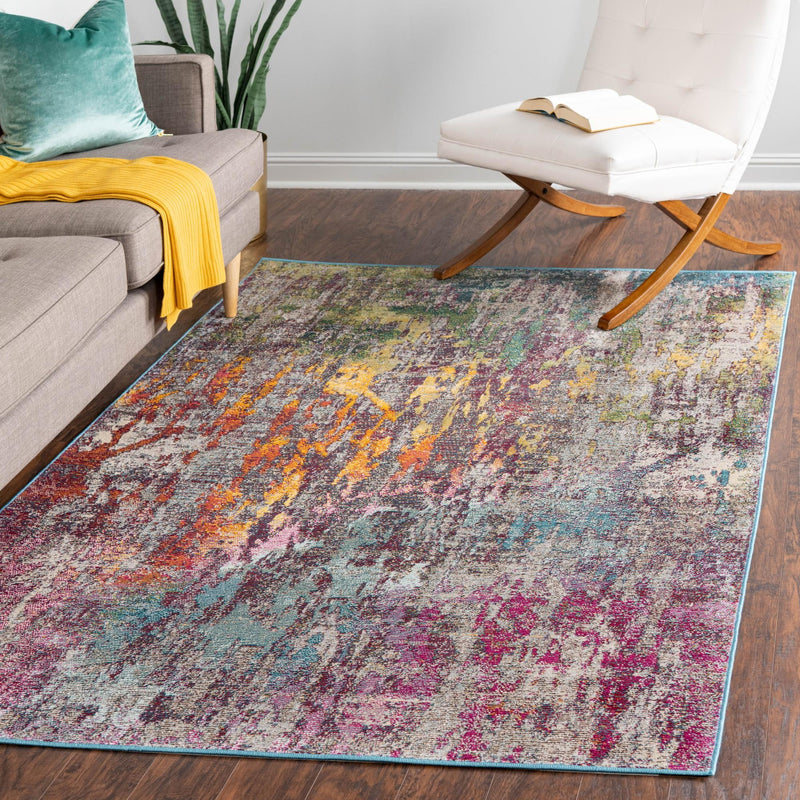 Celestial Luminescence Collection Area Rug -  Nebula Rectangle Multi  lifestyle 37