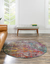 Celestial Luminescence Collection Area Rug -  Nebula Round Multi  lifestyle 63