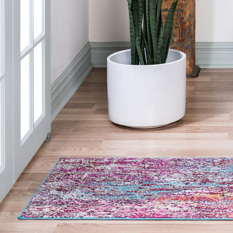 Celestial Luminescence Collection Area Rug -  Nebula Runner Multi  lifestyle 75