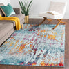 Celestial Luminescence Collection Area Rug -  Nebula Rectangle Blue and Multi  lifestyle 38