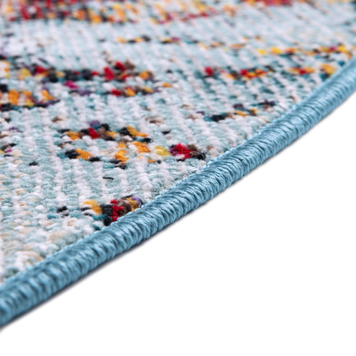 Celestial Luminescence Collection Area Rug -  Nebula Round Blue and Multi  lifestyle 93