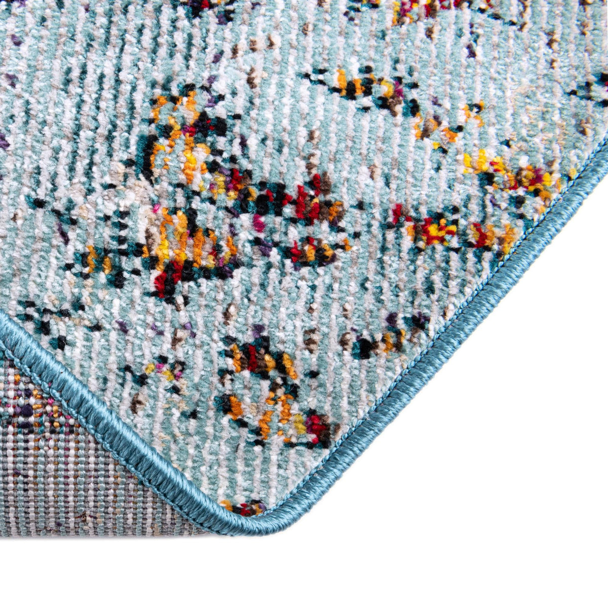 Celestial Luminescence Collection Area Rug -  Nebula Round Blue and Multi  lifestyle 103