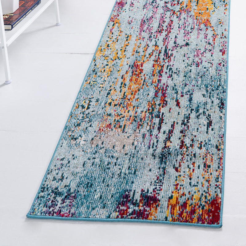 Celestial Luminescence Collection Area Rug -  Nebula Runner Blue and Multi  lifestyle 8