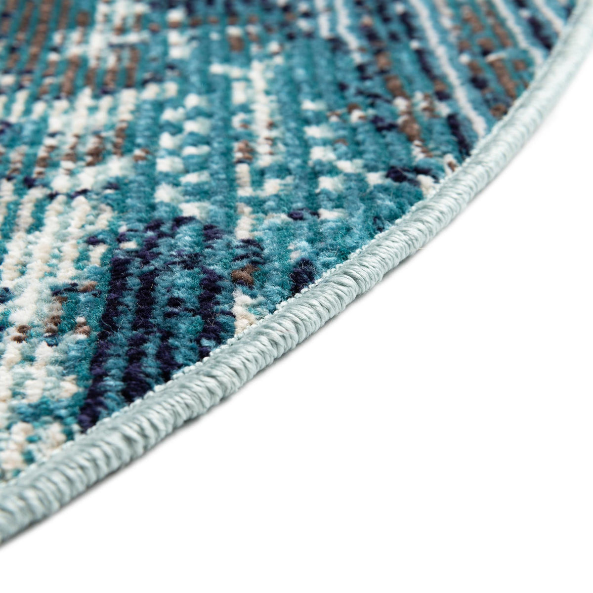 Celestial Luminescence Collection Area Rug -  Nebula Round Blue  lifestyle 106