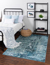 Celestial Luminescence Collection Area Rug -  Nebula Rectangle Blue  lifestyle 14
