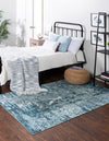 Celestial Luminescence Collection Area Rug -  Nebula Rectangle Blue  lifestyle 19