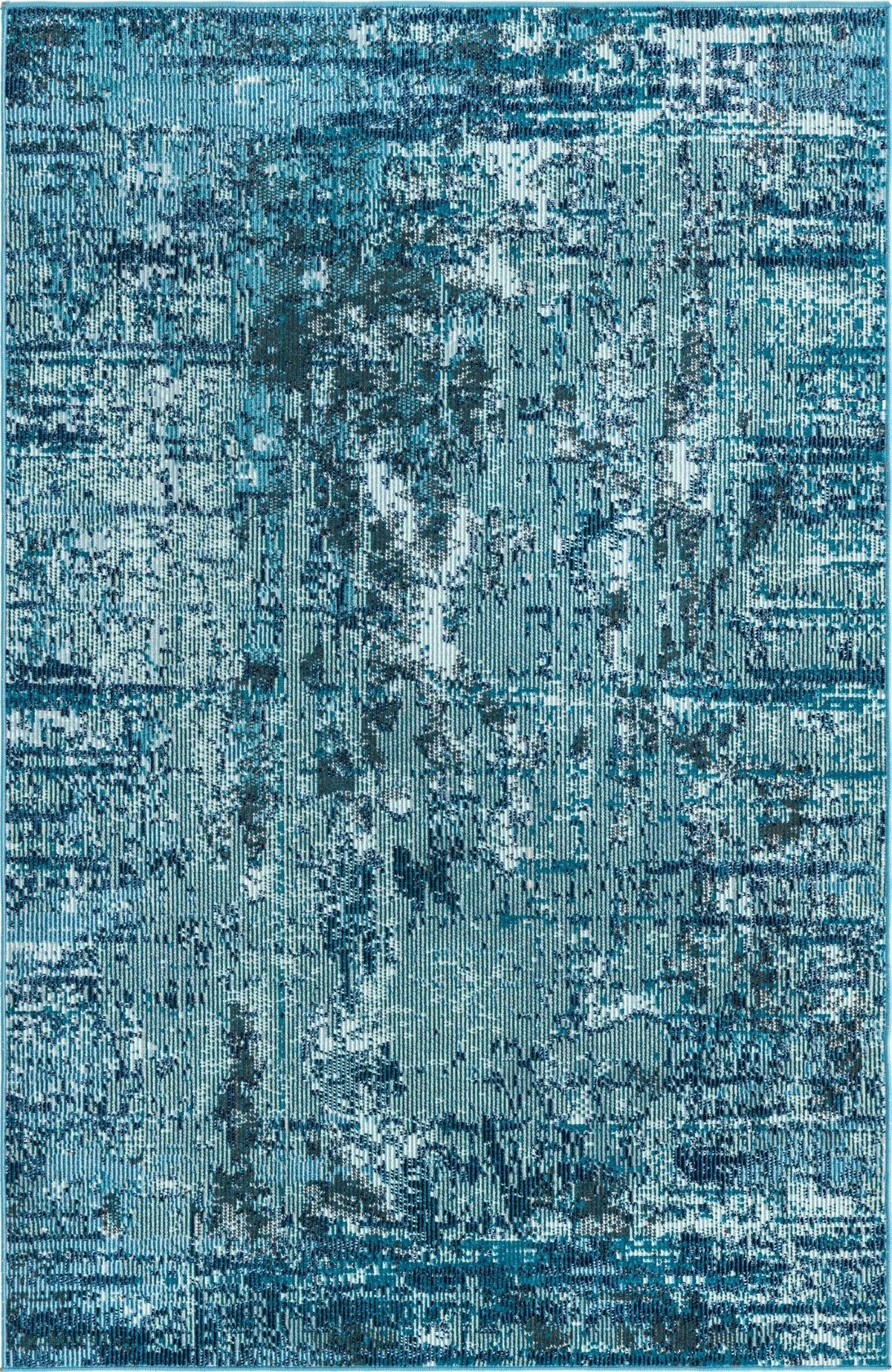 Celestial Luminescence Collection Area Rug -  Nebula Rectangle Blue  lifestyle 5