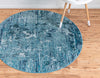 Celestial Luminescence Collection Area Rug -  Nebula Round Blue  lifestyle 67