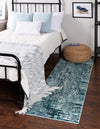 Celestial Luminescence Collection Area Rug -  Nebula Runner Blue  lifestyle 9
