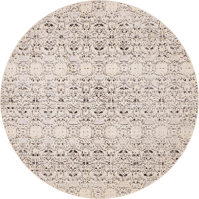 Mystic Oasis Collection Area Rug - Sahara Round Light Gray  lifestyle 48