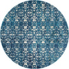Mystic Oasis Collection Area Rug - Sahara Round Navy Blue  lifestyle 50