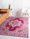 Mystic Oasis Collection Area Rug -  Mirage Rectangle Pink  lifestyle 3