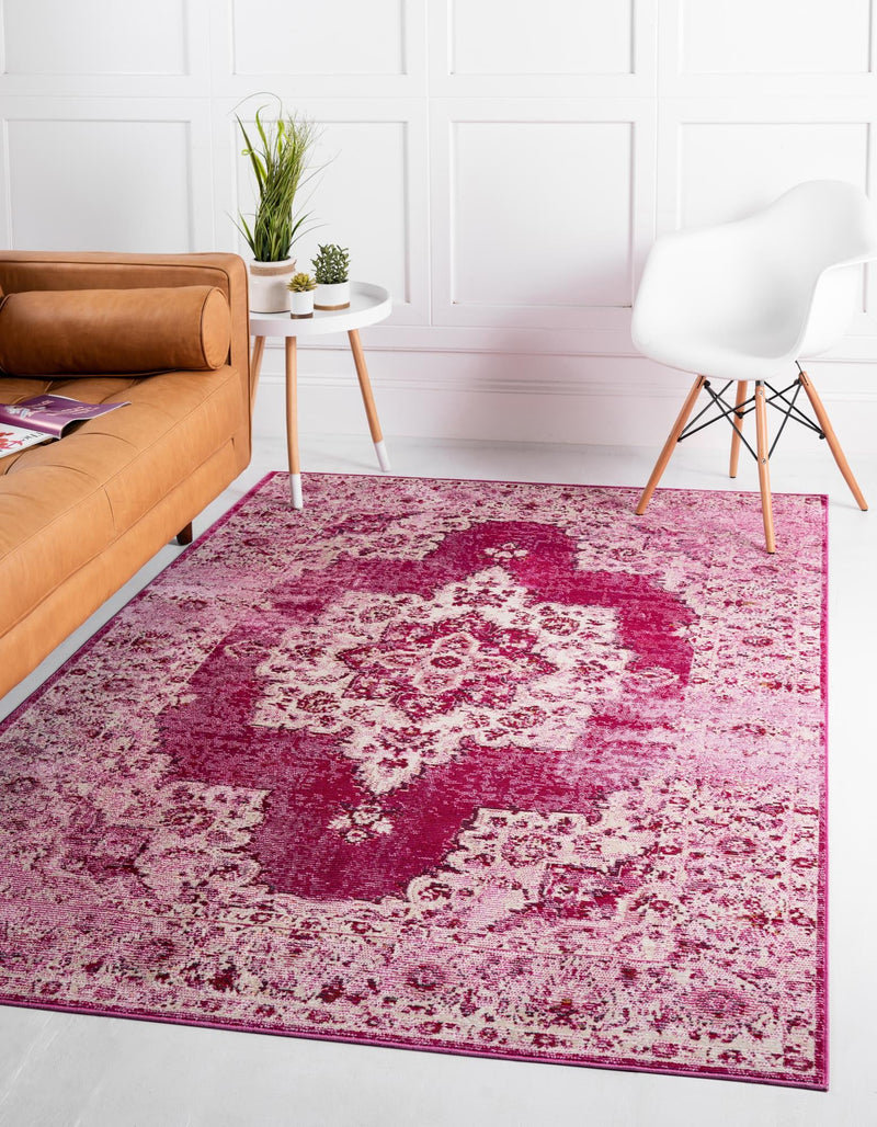 Mystic Oasis Collection Area Rug -  Mirage Rectangle Pink  lifestyle 3